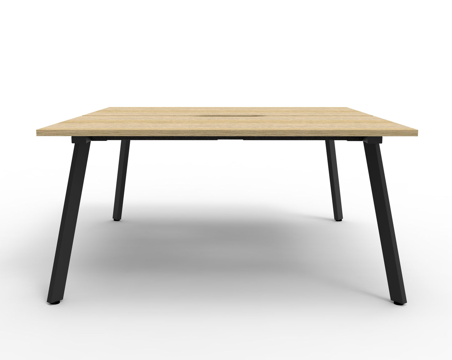 Delux Eternity Meeting Table Square (Oak Top & Black Satin Base)