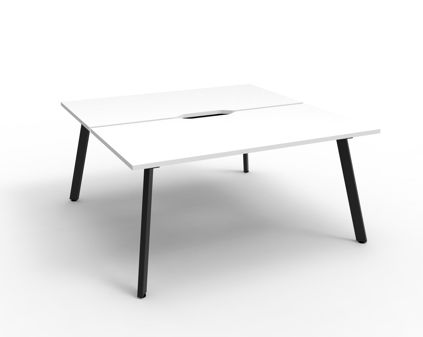 Delux Eternity Back to Back Workstation - POD Of 2 (White)