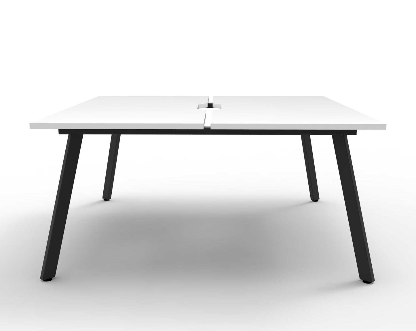 Delux Eternity Back to Back Workstation - POD Of 2 (White)