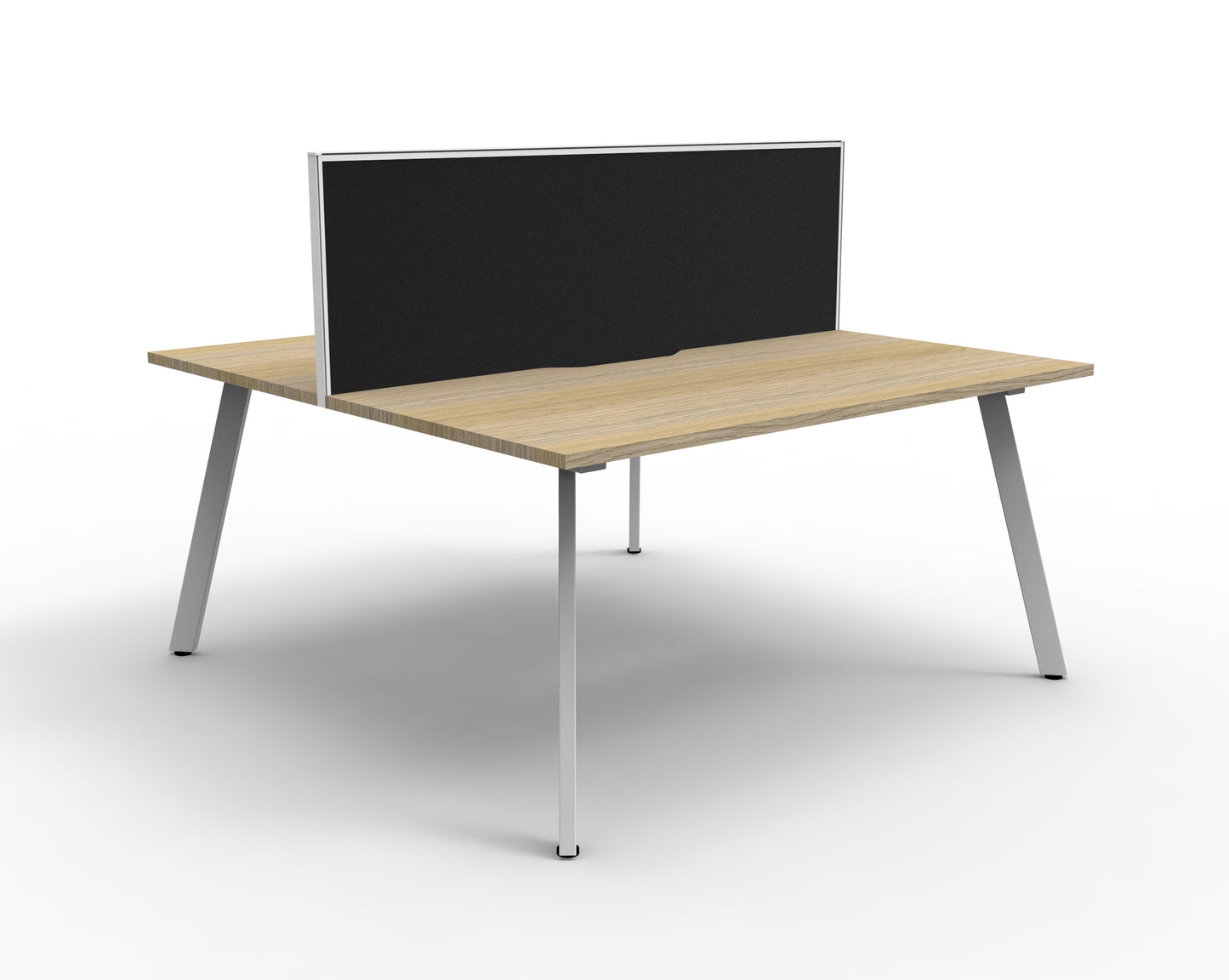 Rapidline Eternity 2 Person Double Sided Back to Back Workstation Desk with a screen