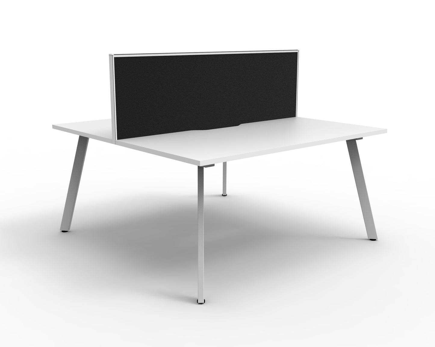 Delux Eternity Back to Back Workstation - POD Of 2 (White)