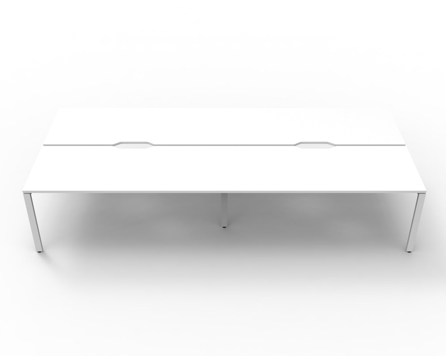 Delux Infinity Back to Back Profile Leg Workstation - POD Of 4