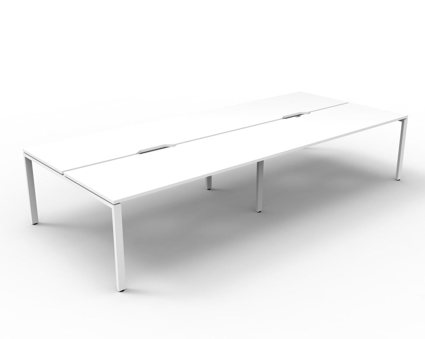 Delux Infinity Back to Back Profile Leg Workstation - POD Of 4