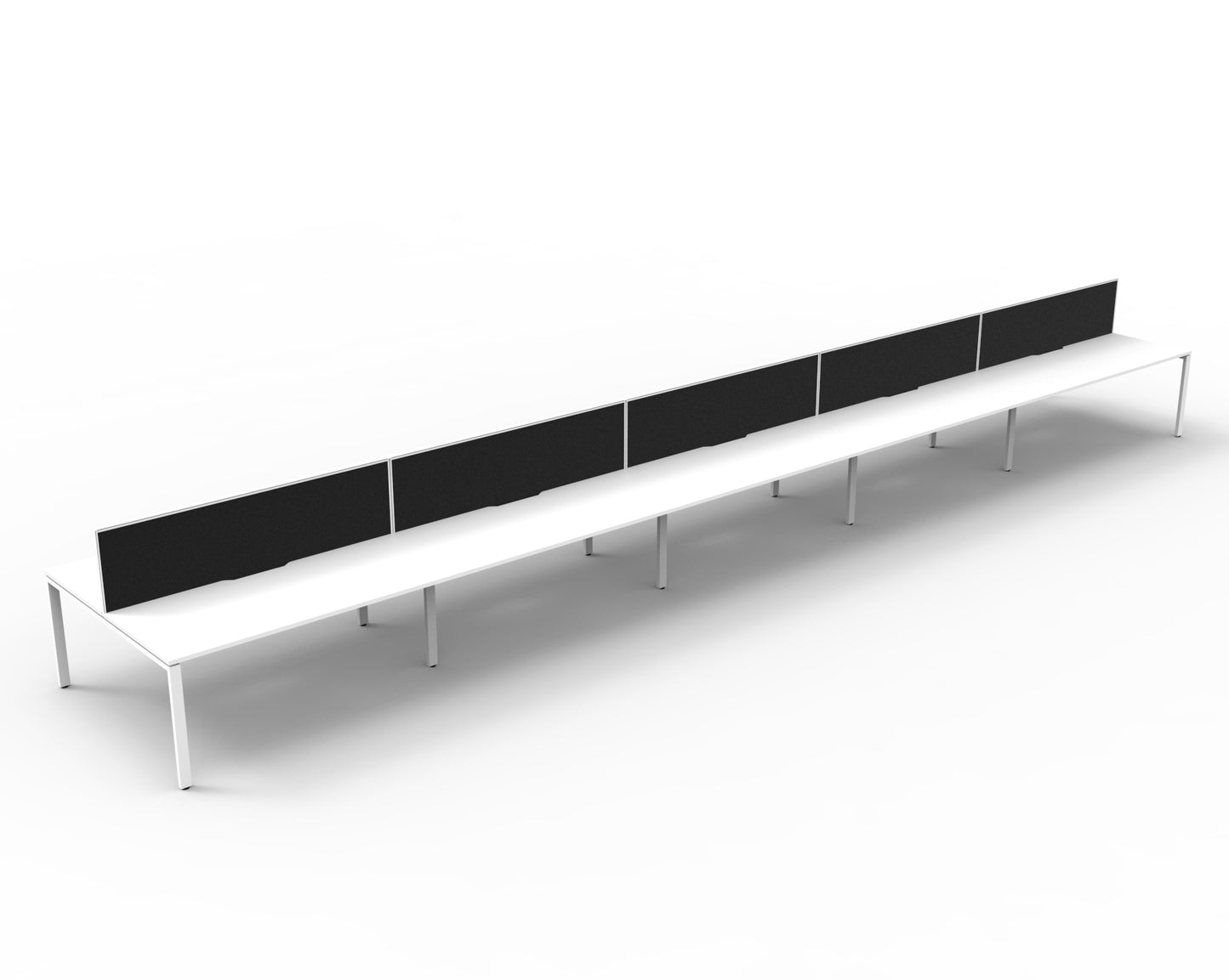Delux Infinity Back to Back Profile Leg Workstation - POD Of 10