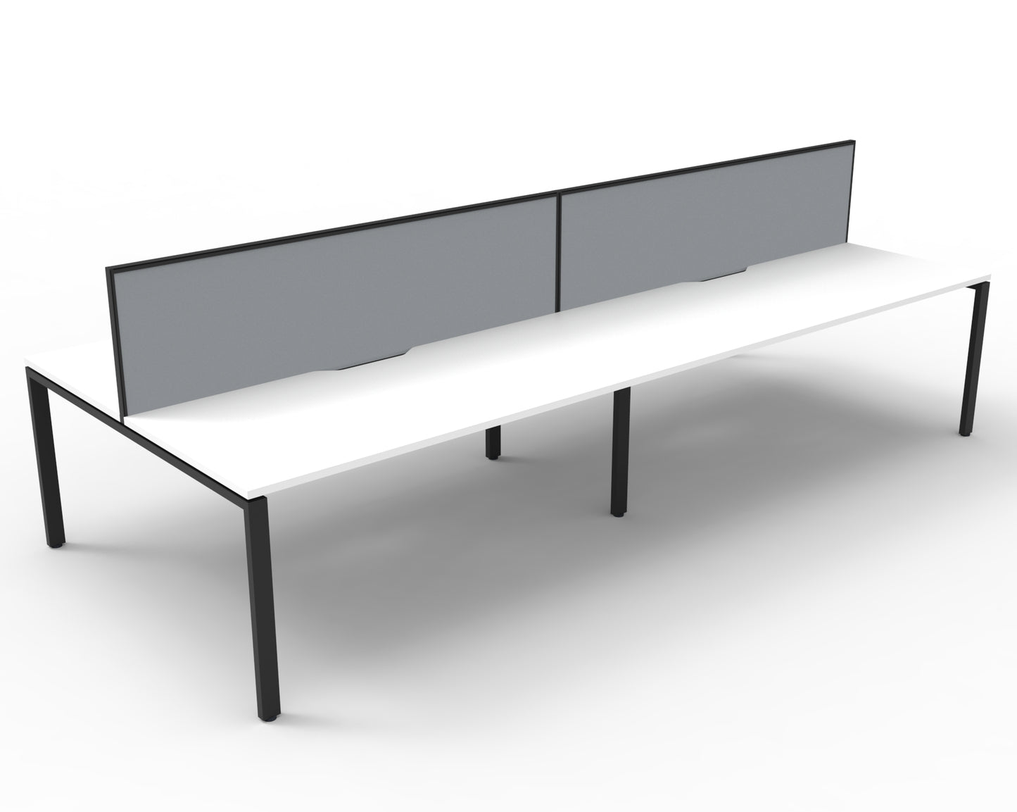 Delux Infinity Back to Back Profile Leg Workstation - POD Of 4