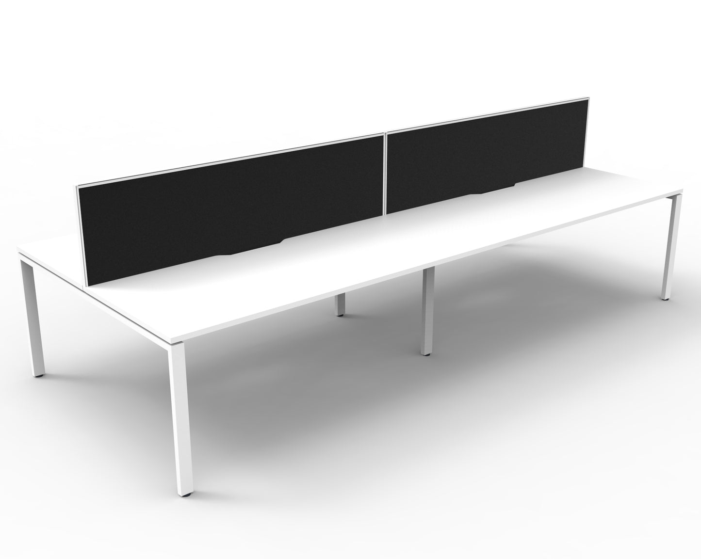 Delux Infinity Back to Back Profile Leg Workstation - POD Of 4