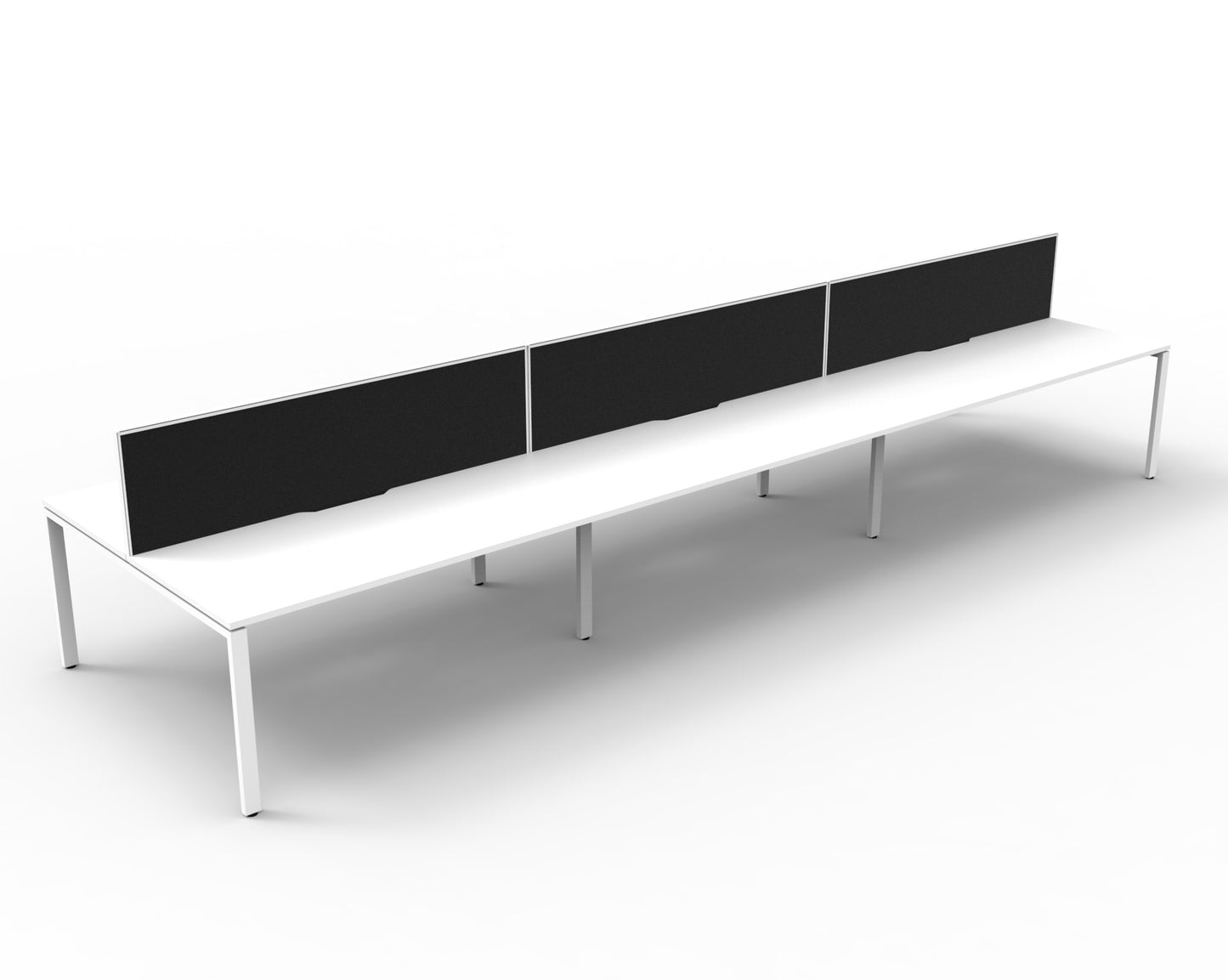 Delux Infinity Back to Back Profile Leg Workstation - POD Of 6