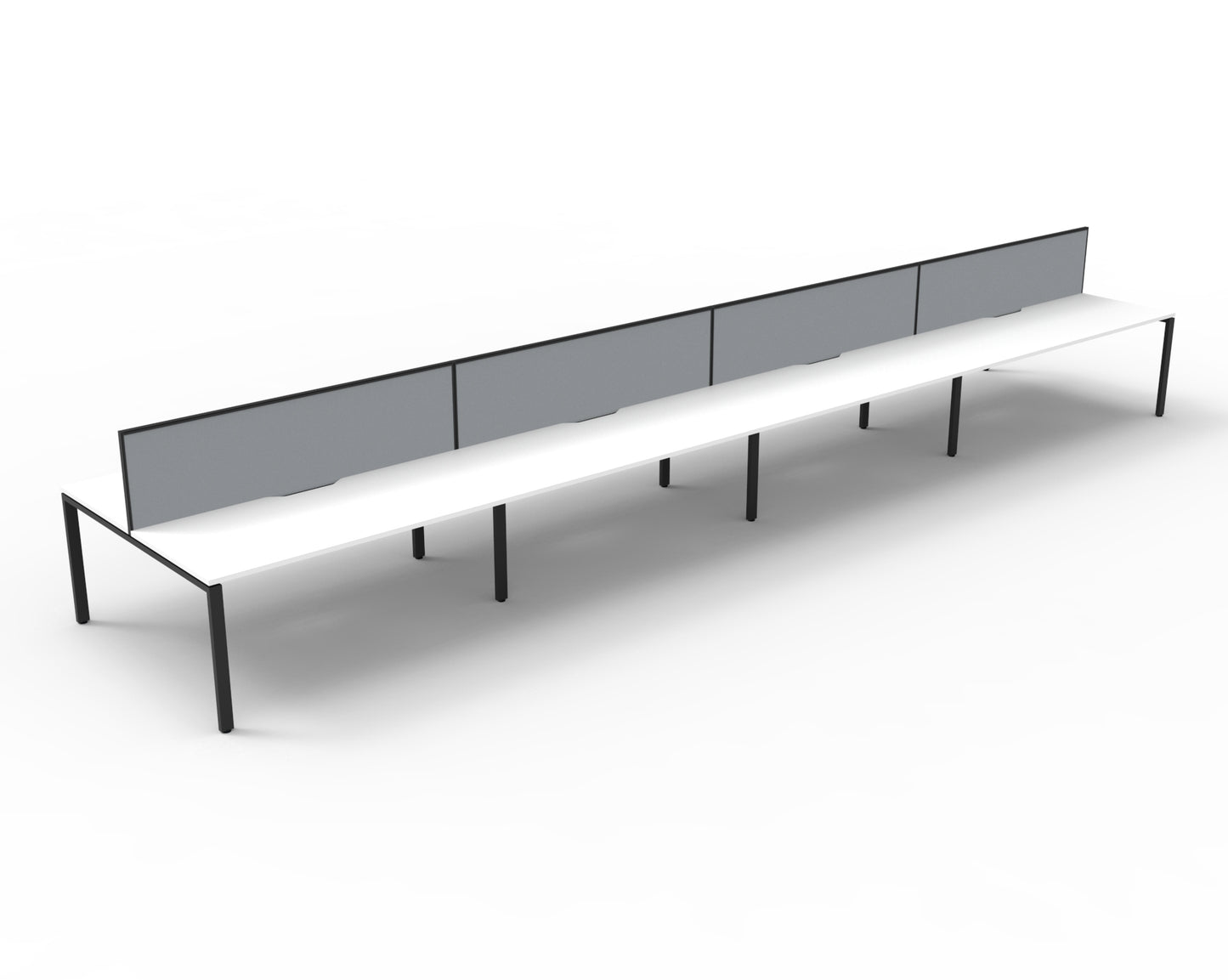 Delux Infinity Back to Back Profile Leg Workstation - POD Of 8
