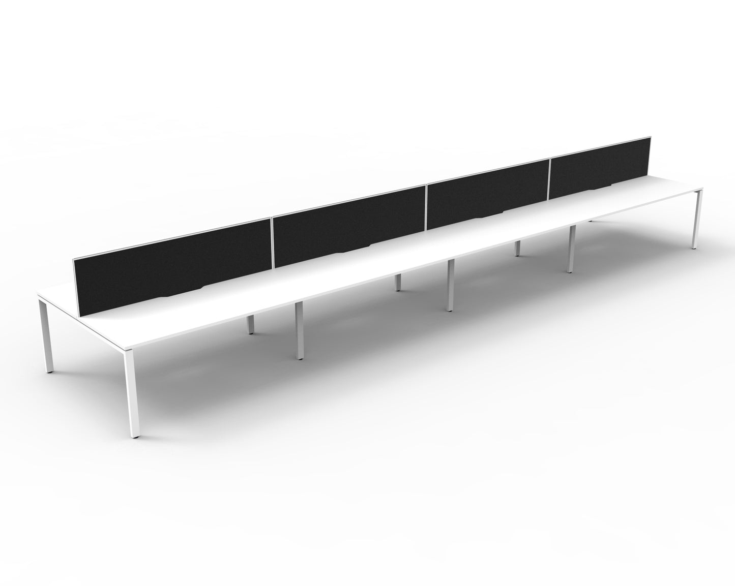 Delux Infinity Back to Back Profile Leg Workstation - POD Of 8