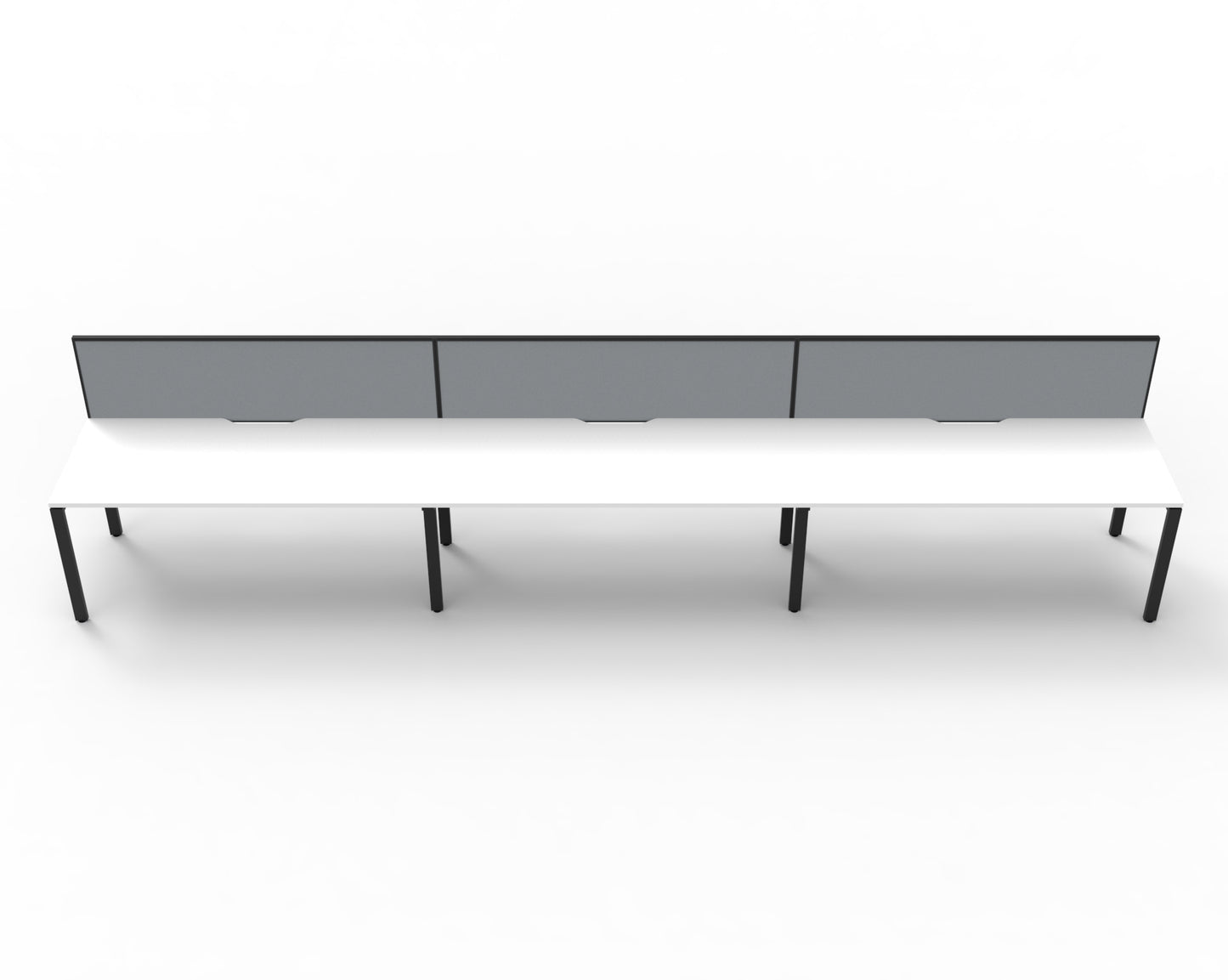 Delux Infinity Single Sided Profile Leg Workstation - POD Of 3