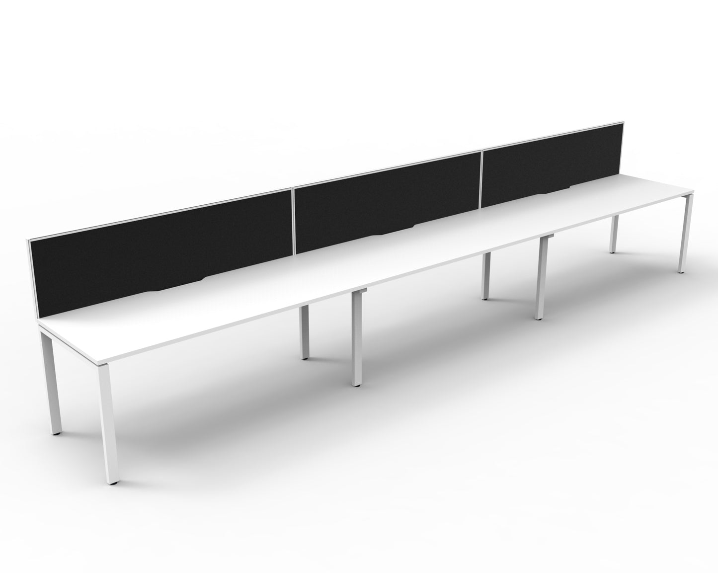Delux Infinity Single Sided Profile Leg Workstation - POD Of 3