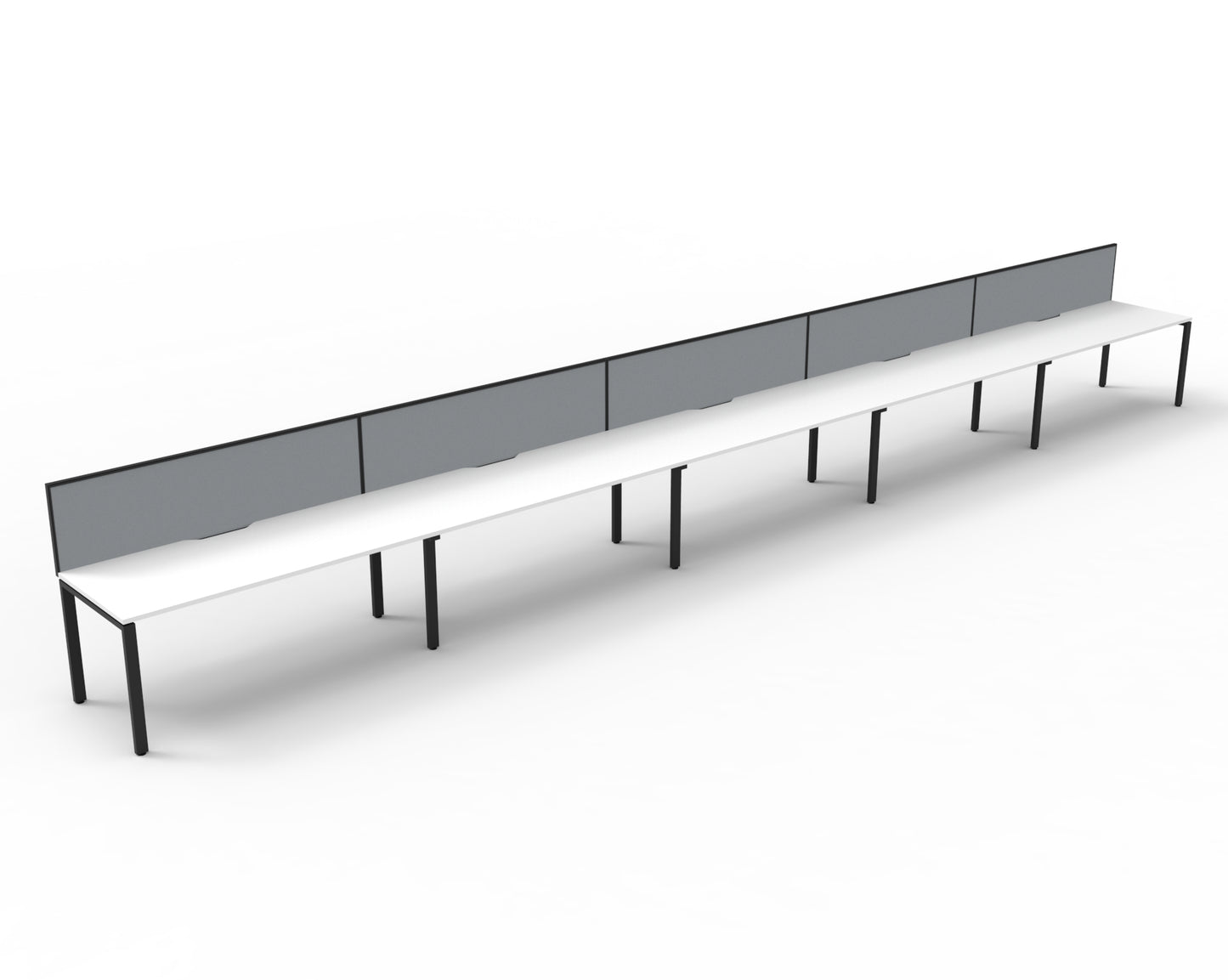 Delux Infinity Single Sided Profile Leg Workstation - POD Of 5