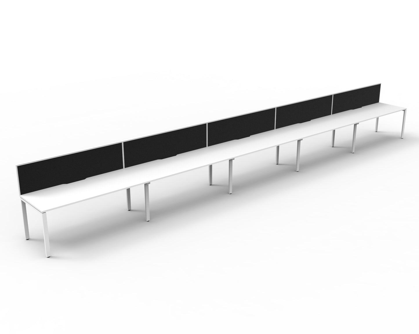 Delux Infinity Single Sided Profile Leg Workstation - POD Of 5