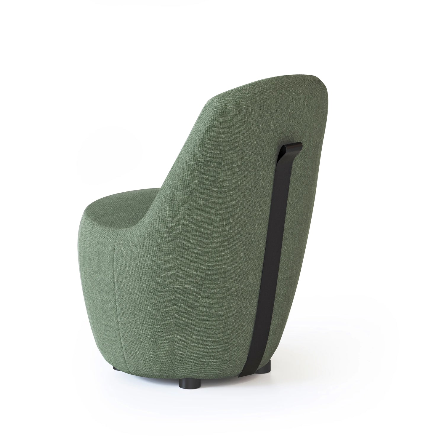 Myk Single Lounge Chair - Olive Fabric