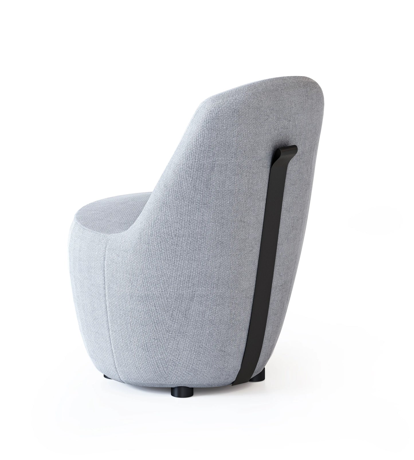 Myk Single Lounge Chair - Light Grey Fabric