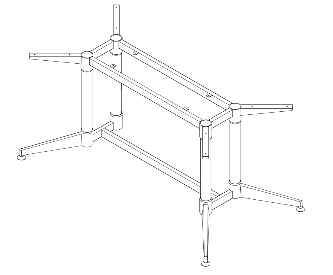 Typhoon Single Stage Meeting Table Frame