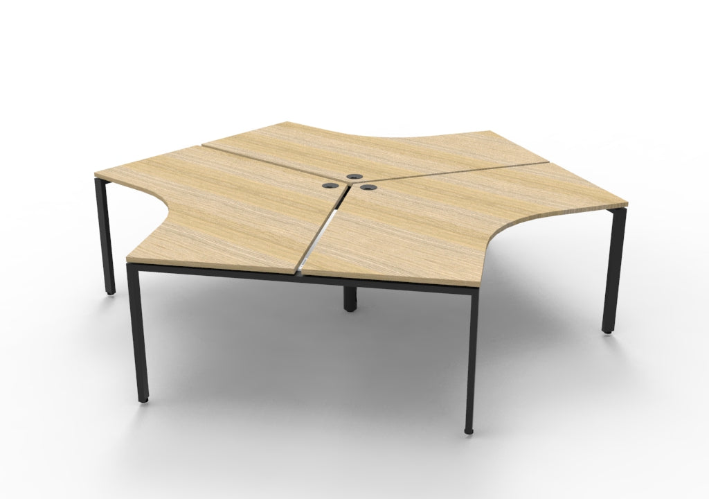 Delux Infinity 120 Degree Workstation - Profile Leg