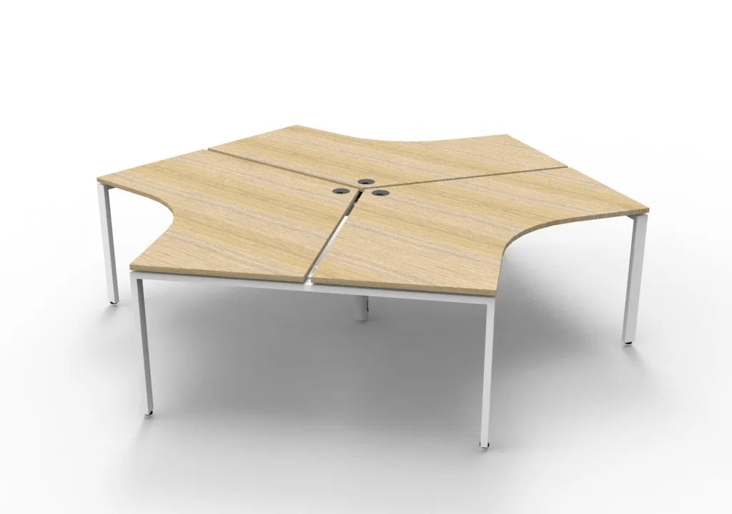 Delux Infinity 120 Degree Workstation - Profile Leg