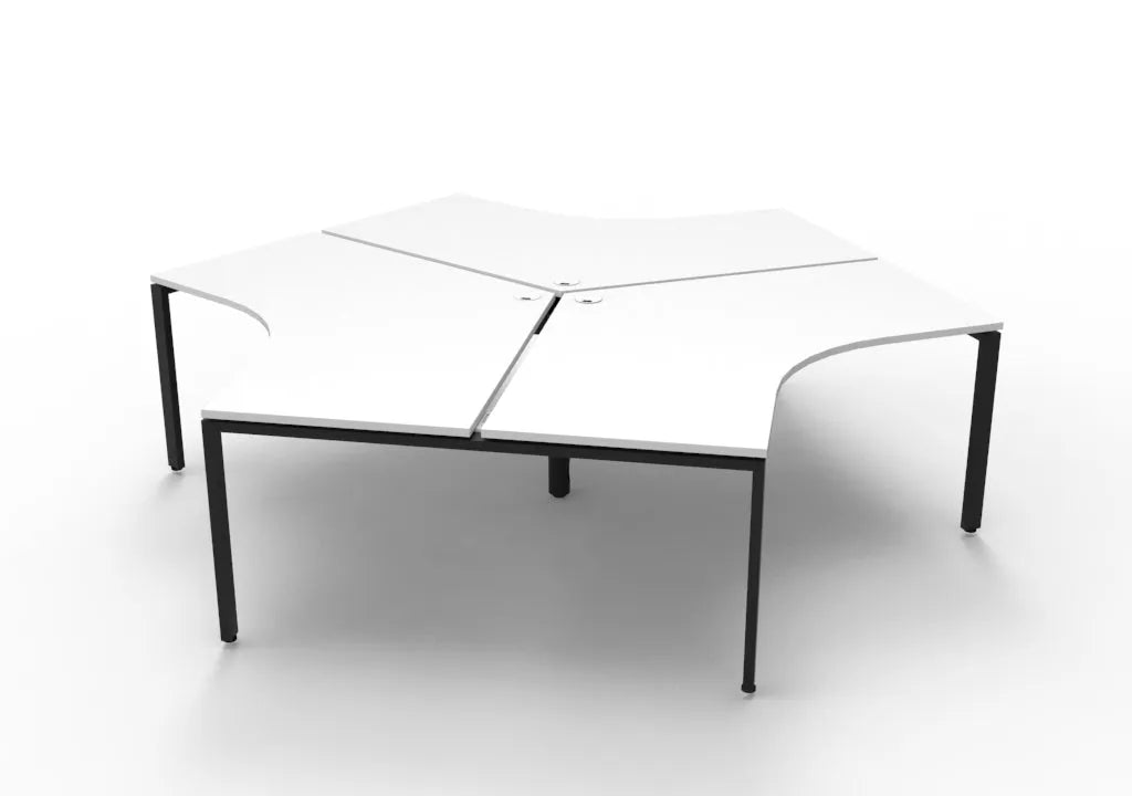 Delux Infinity 120 Degree Workstation - Profile Leg