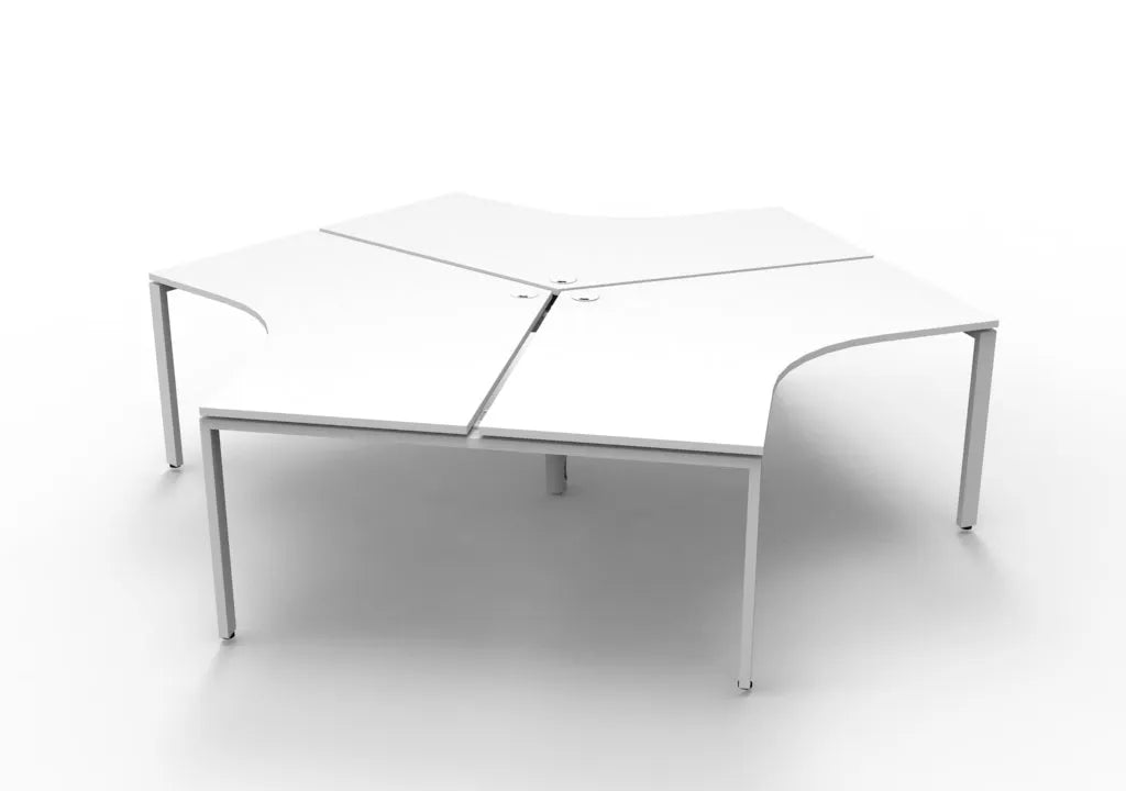 Delux Infinity 120 Degree Workstation - Profile Leg
