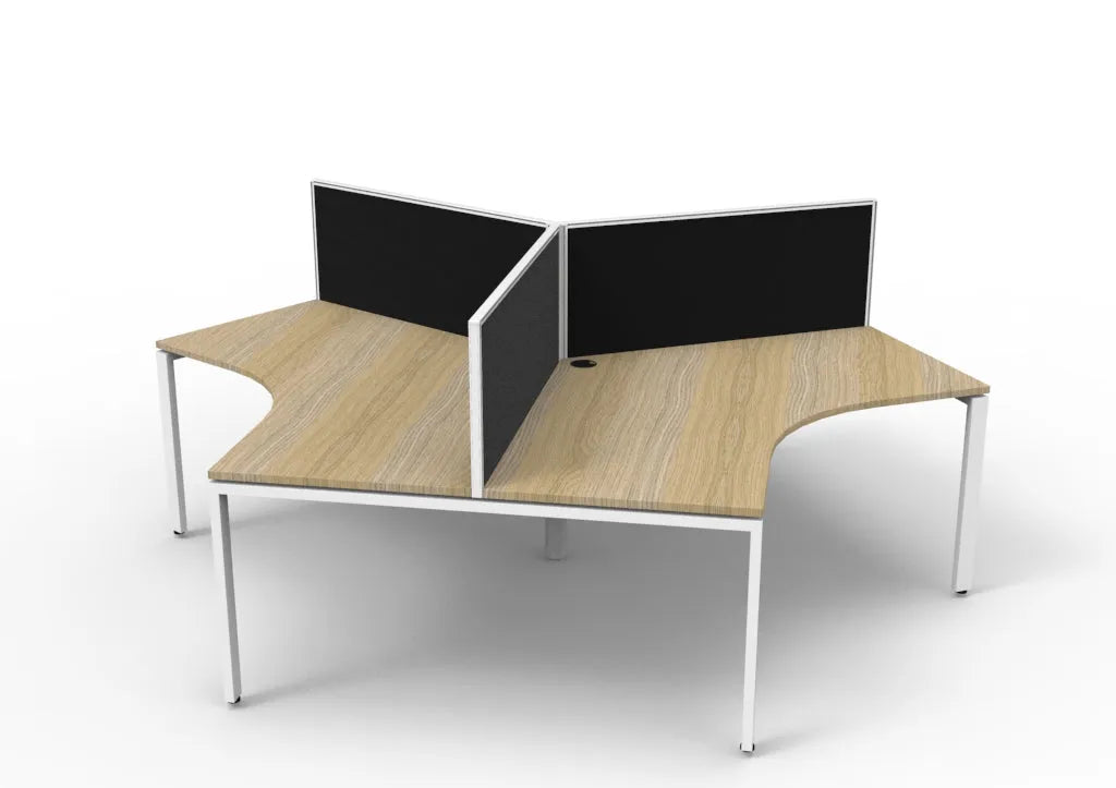 Delux Infinity 120 Degree Workstation - Profile Leg