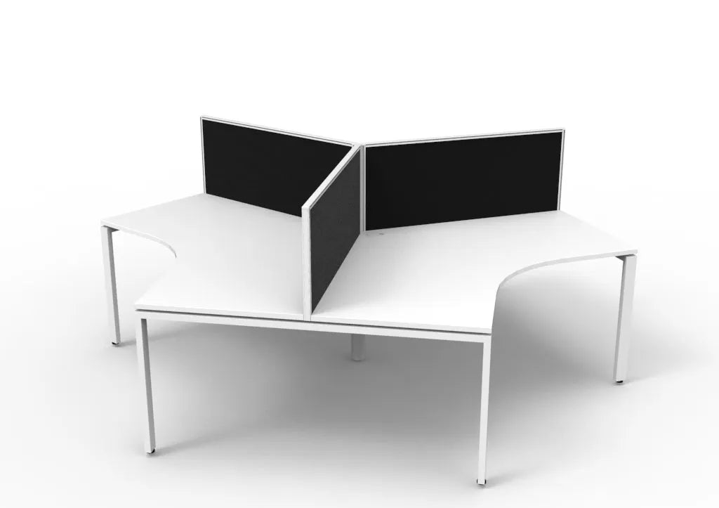 Delux Infinity 120 Degree Workstation - Profile Leg