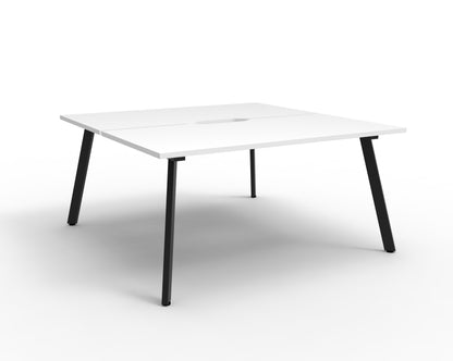 Delux Eternity Back to Back Workstation - POD Of 2 (White)