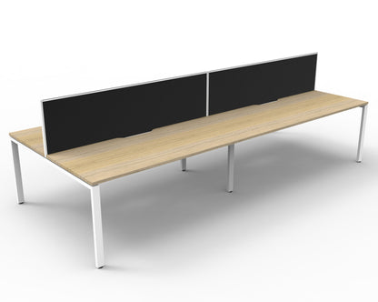 Delux Infinity Back to Back Profile Leg Workstation - POD Of 4