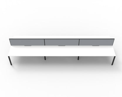 Delux Infinity Back to Back Profile Leg Workstation - POD Of 6
