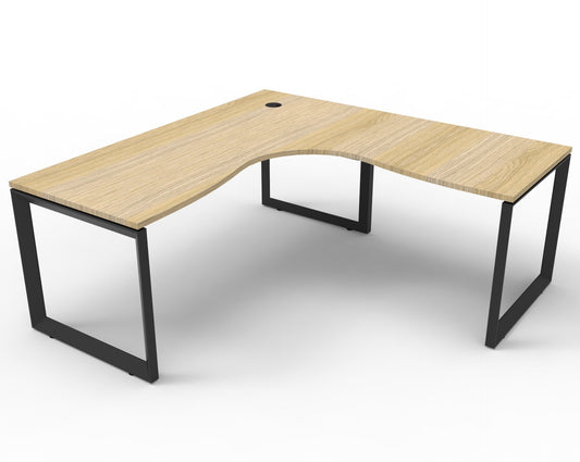Delux Infinity Loop Leg Corner Workstation