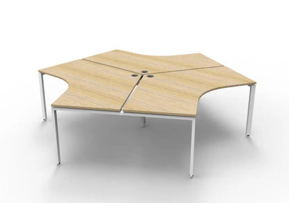 Delux Infinity 120 Degree Workstation - Profile Leg