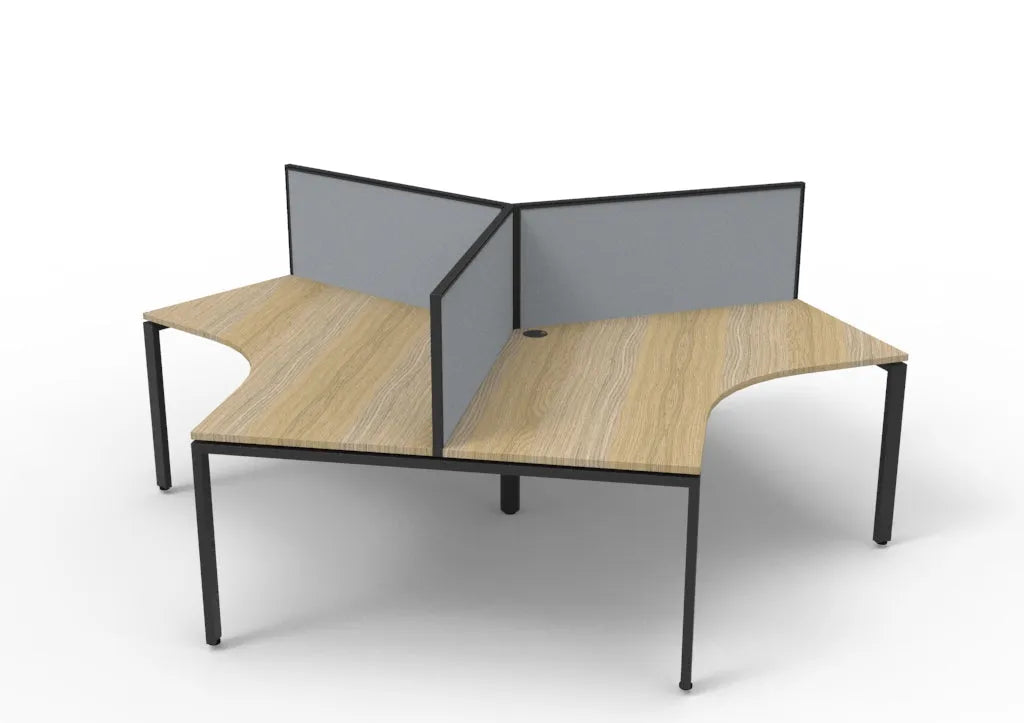 Delux Infinity 120 Degree Workstation - Profile Leg